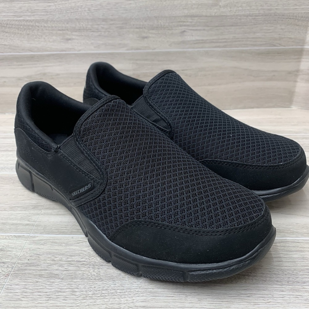 Skechers Work McAllen Shoes Mens 7.5 Black Memory Foam Slip On